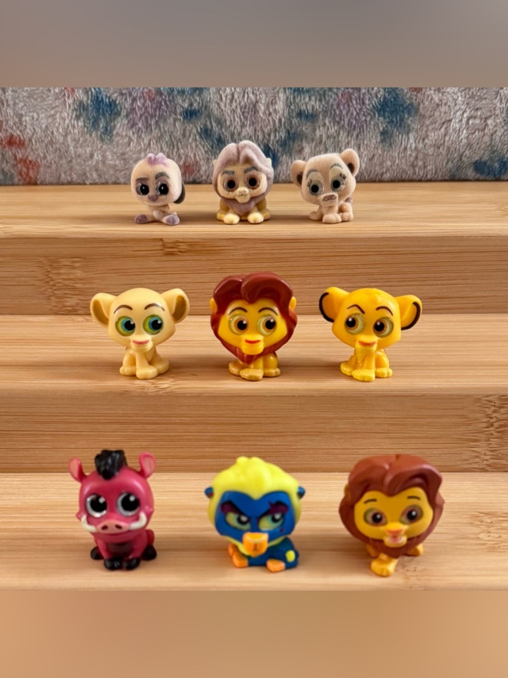 Disney Doorables THE LION KING MIXED SERIES LOT OF 9 FLOCKED SERIES 2 SERIES 4